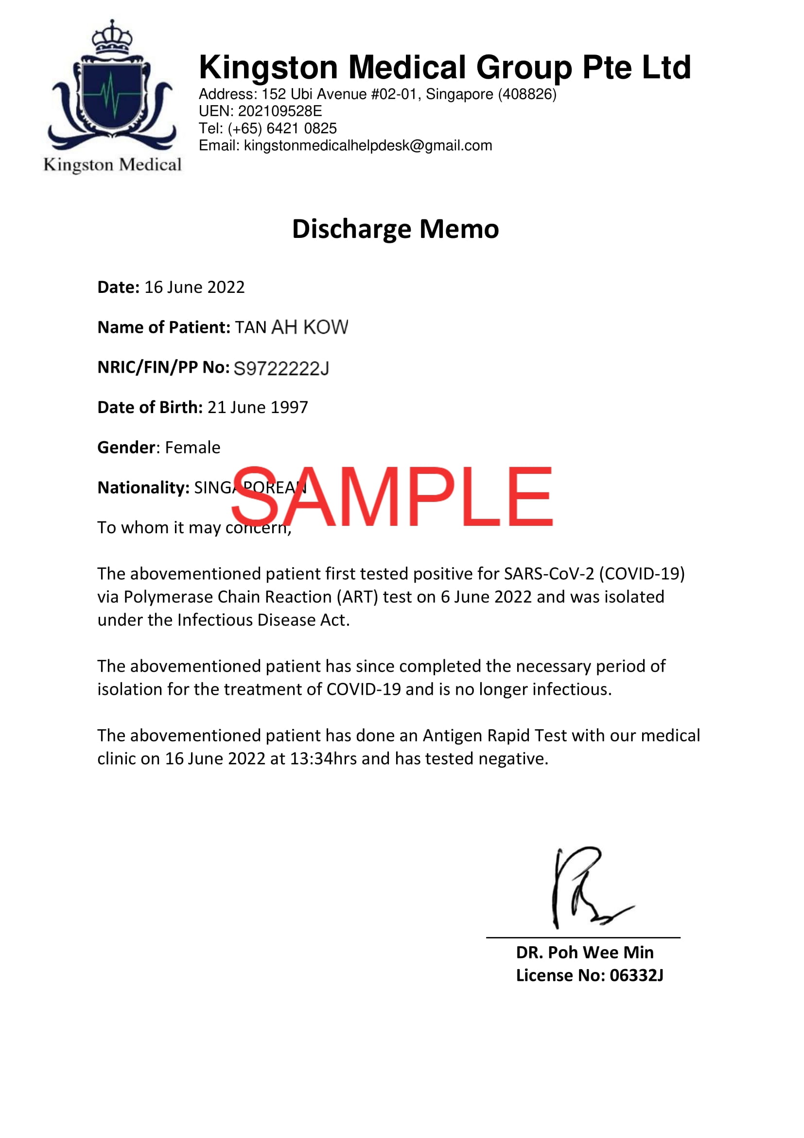 recovery-memo-kingston-medical-group